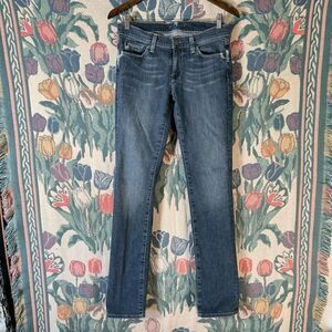 7 For All Mankind Women’s Denim Faded Whisker Bootcut Jeans Blue Size 27